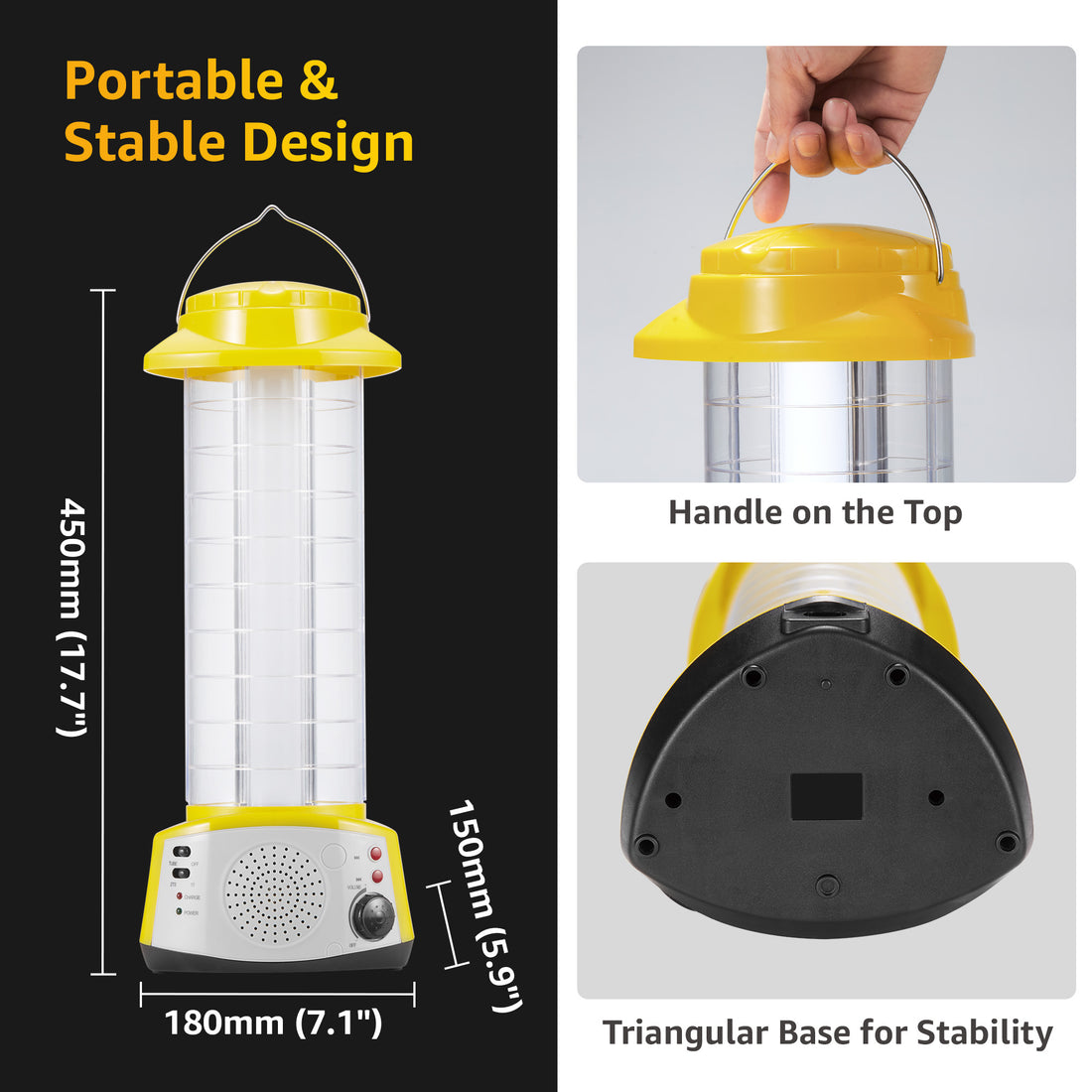 Rechargeable Emergency LED Lantern with Car Adapter (EL-1830LED)