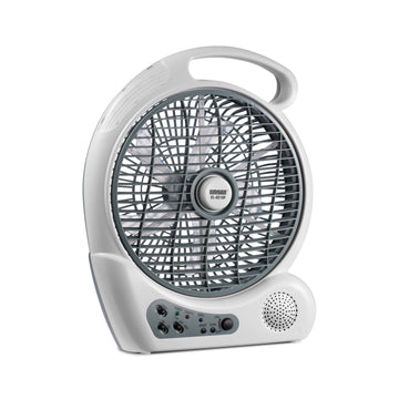 10" Rechargeable Fan with LED Light and Radio | EL-8210F